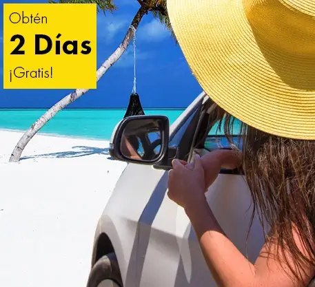 Renta un auto con Europcar México por 7 días o más y disfruta de dos días de renta sin cargo.