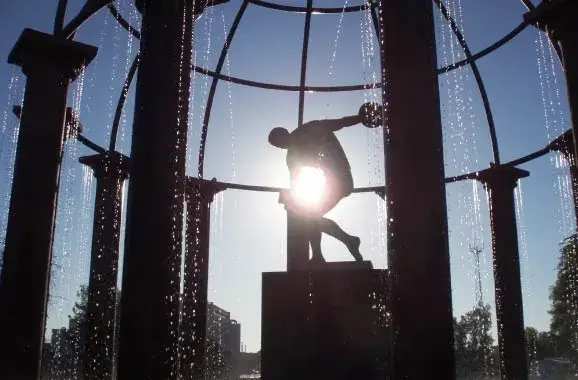the discobolo in the ostimuri park in cd obregon