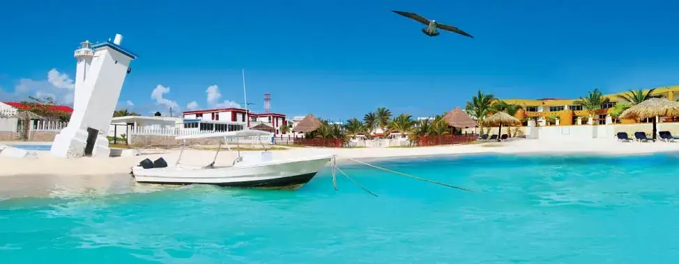leaning lighthouse in puerto morelos