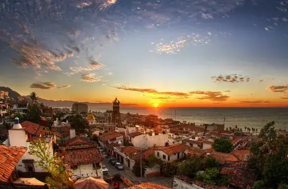 sunset in puerto vallarta